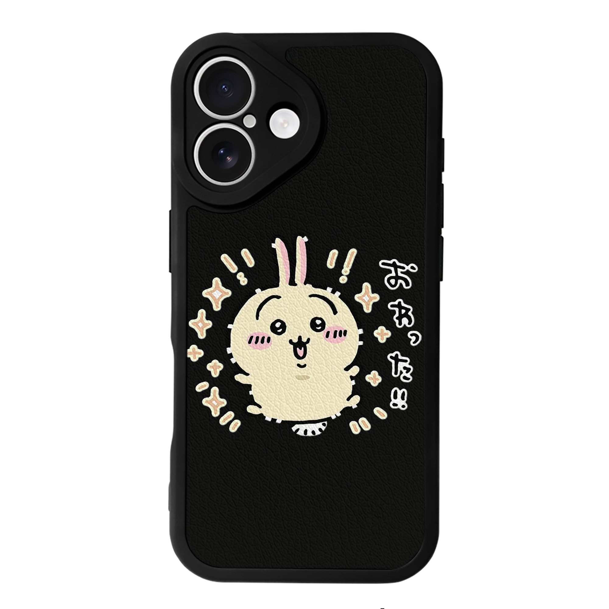 （画像用） ちいかわ うさぎ Chii-kawa usagi 【iPhone 16シリーズ対応】シリコンスマホケース（レザー調） 材質：シリコン
